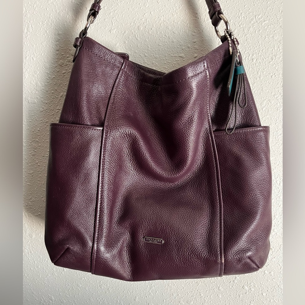 COACH Gallery Park Hobo Crossbody Plum